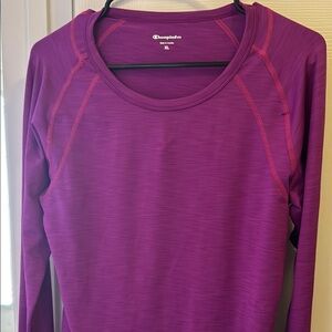 Champion Purple Long Sleeve Fitted Hoodie